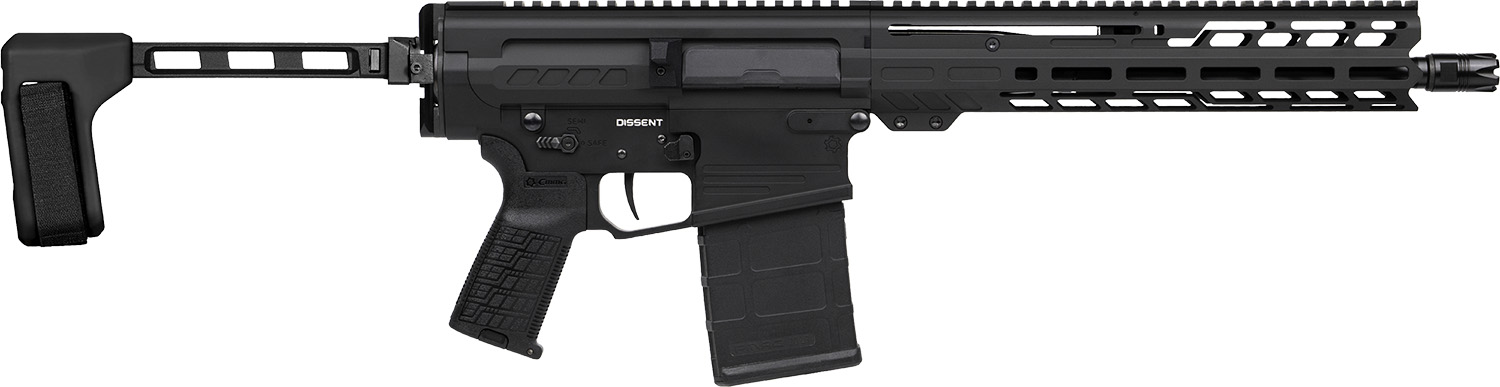 CMMG DISSENT Mk3 8.6 Blackout Semi-Auto Pistol, 12.5 in, 20 Rounds, Black Nitride