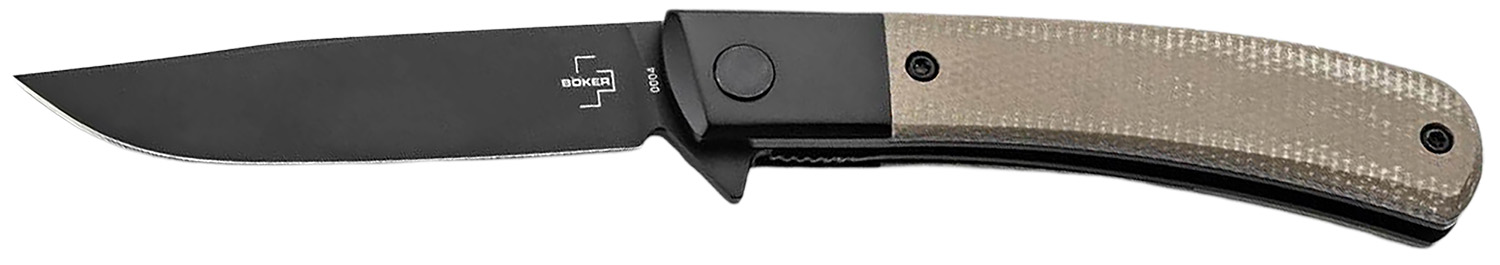 Boker Modern Gentleman 2.95" Nitro-V Blade Green Micarta Handle Pocket Knife