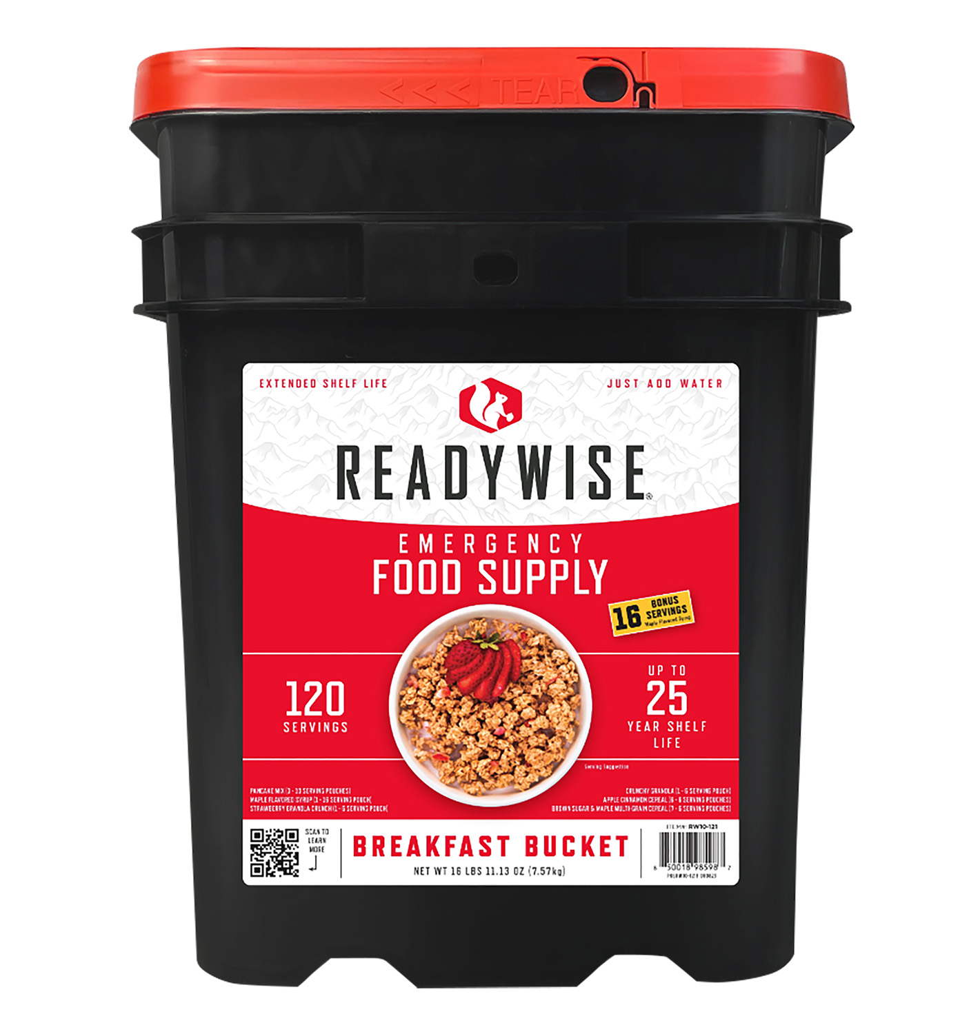 Wise Foods RW10121 Emergency Breakfast Bucket 120 Servings