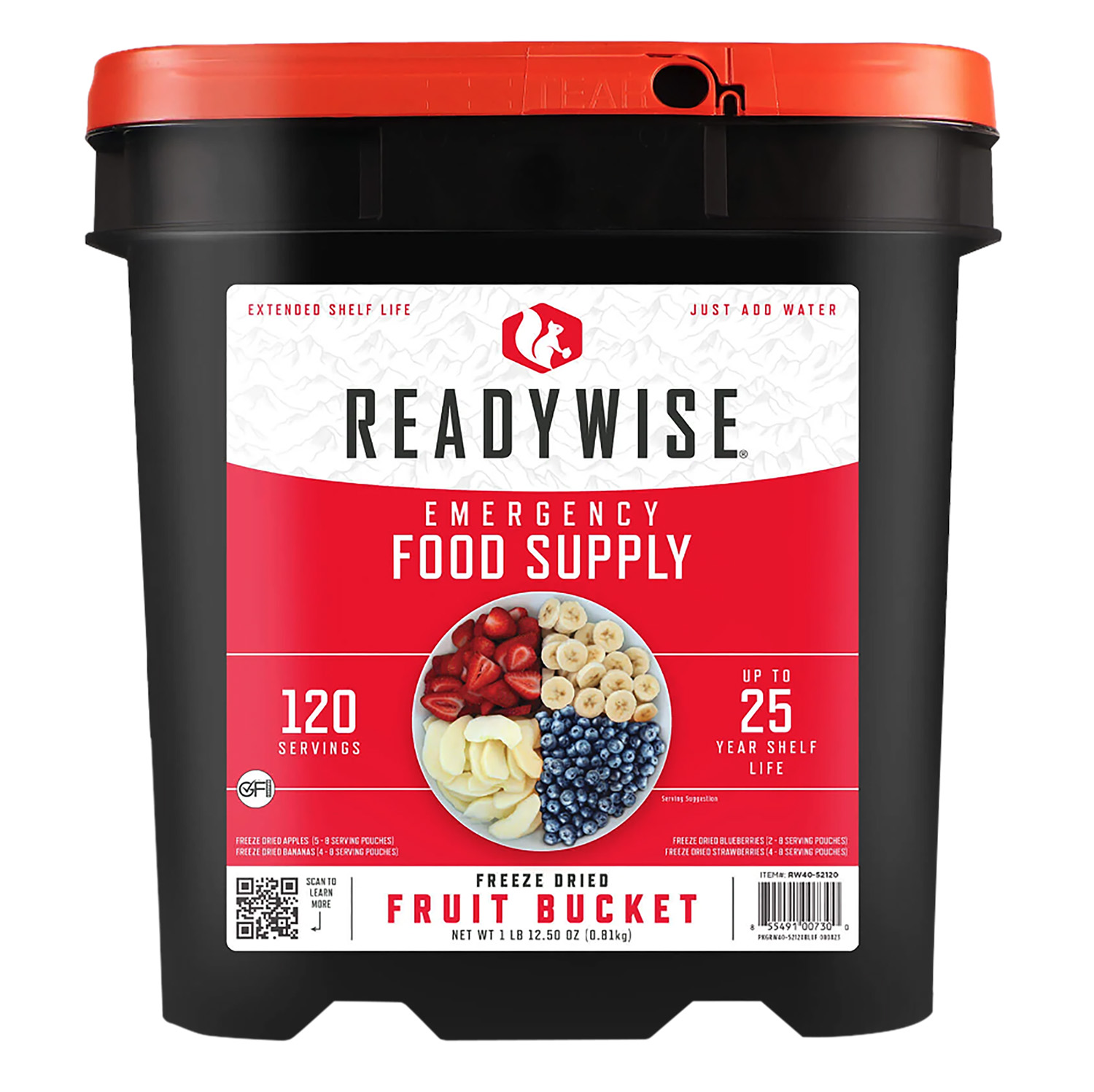 Wise Foods Emergency Freeze-Dried Fruit Variety Pack 120 Servings