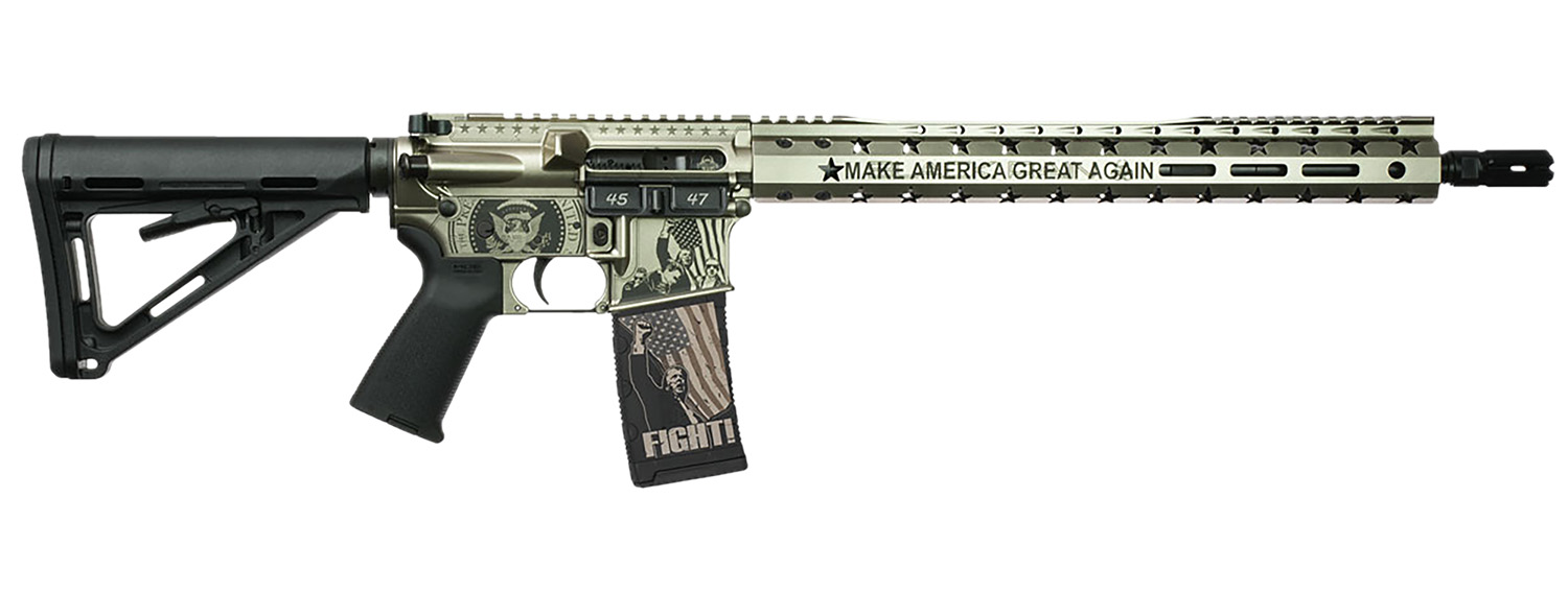 Black Rain Ordnance Trump FX Custom Limited Edition Spec 15 Semi-Auto 5.56 NATO, 16 in, 30+1 Silver