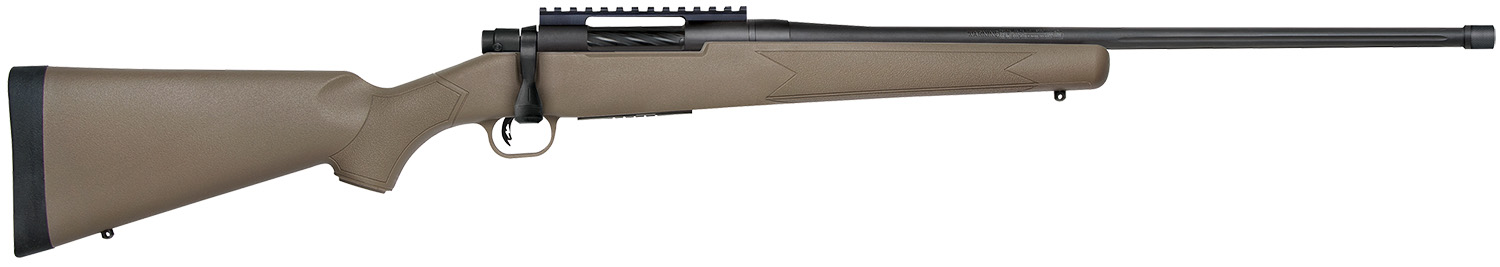 Mossberg Patriot Predator Bolt-Action .22-250 Rem 22 in Threaded Barrel, Matte Blued/Synthetic FDE