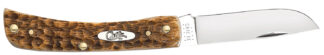 CASE Sod Buster Jr. 00245 Plain Blade, Peach Seed Jigged Amber Bone Handle