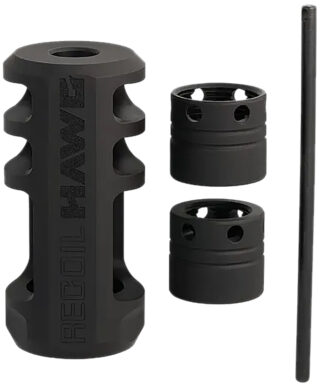 Browning Xeno Recoil Hawg 1/2x28 Thread Muzzle Device, Black Matte Stainless Steel