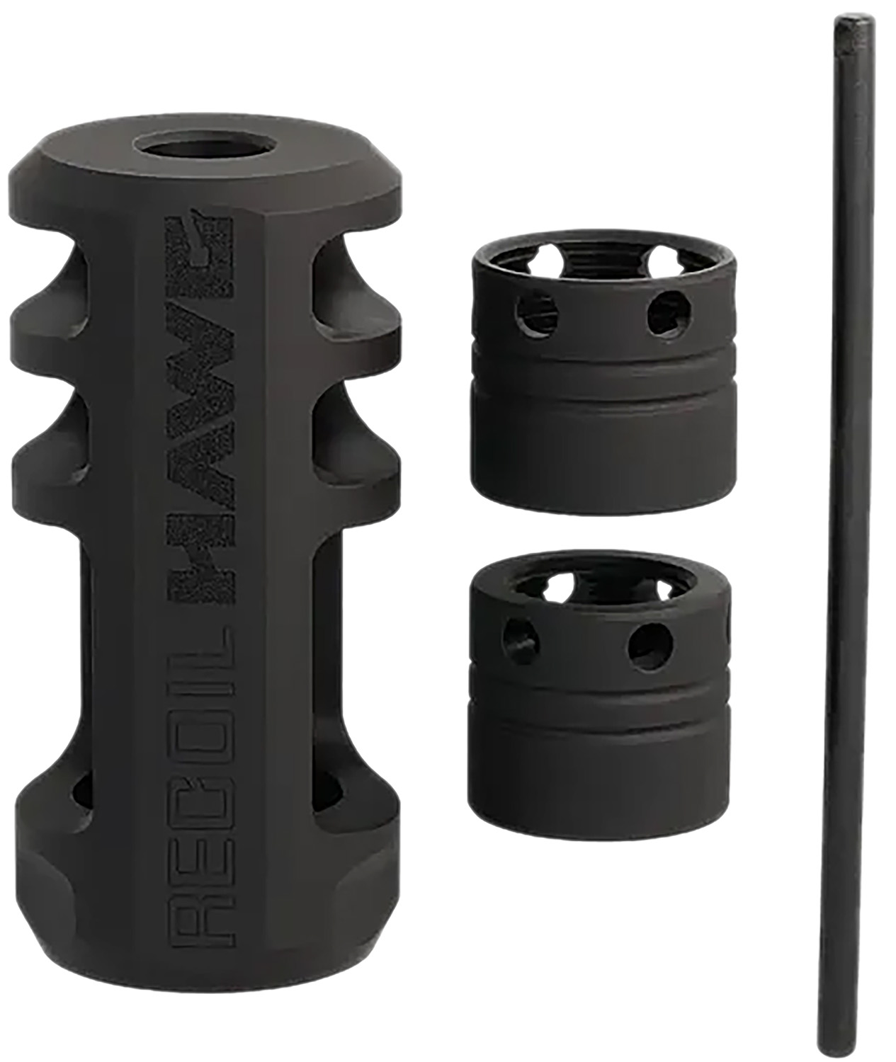 Browning Xeno Recoil Hawg 1/2x28 Thread Muzzle Device, Black Matte Stainless Steel
