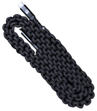 Dark Energy IND-CCC03BKBK USB-C to USB-C Paracord Cable, 36 in, Black