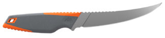 Outdoor Edge Vantex 5 in Fixed Blade Boning Knife, Titanium-Coated 7Cr17MoV Steel, Gray Blade
