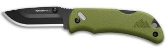 Outdoor Edge RazorMini Razor 2.20" Plain Folding Knife, 420J2 SS Blade, OD Green ABS Polymer Handle