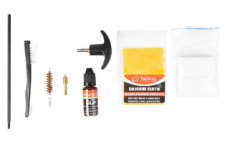 Tapco Handgun Cleaning Kit for .38/.357/9mm, 6.5 in Rod, Black Steel