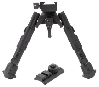 Leapers Recon 360 Bipod, Matte Black Anodized Aircraft Aluminum, Center Height 5.6-7.2 in