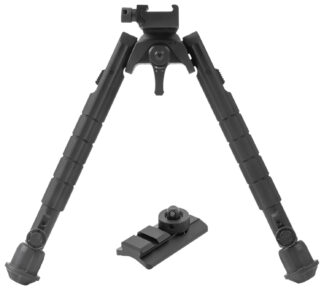 Leapers Recon Bipod, Matte Black Anodized, 8.1-11.9 Center Height, Aluminum