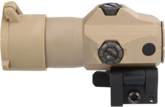 Sig Sauer Electro-Optics Juliet4 4x24mm Magnifier W/ PowerCam 90 Mount, SpectraCoat, FDE