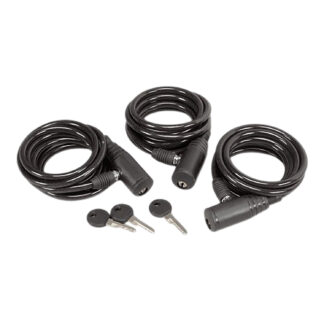 Hunters Specialties HS-00608 Cable Lock, Black, 6-Foot Coiled Cable, 3 Pack