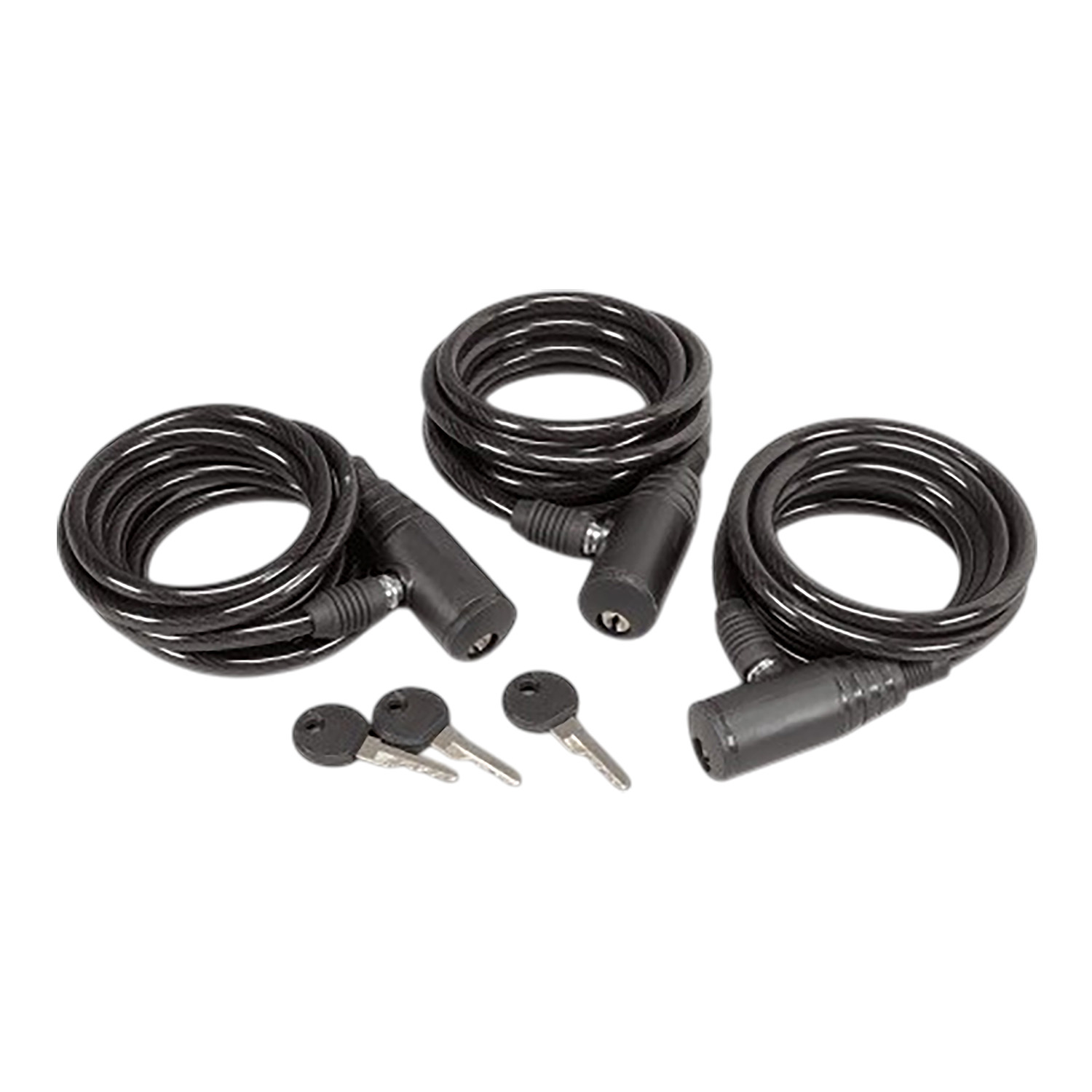 Hunters Specialties HS-00608 Cable Lock, Black, 6-Foot Coiled Cable, 3 Pack