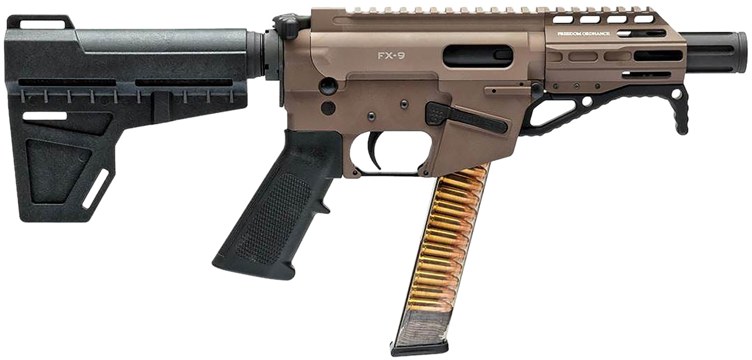 Freedom Ordnance FX-9P4-FDE 9mm Pistol, 4in Barrel, 31+1, Flat Dark Earth