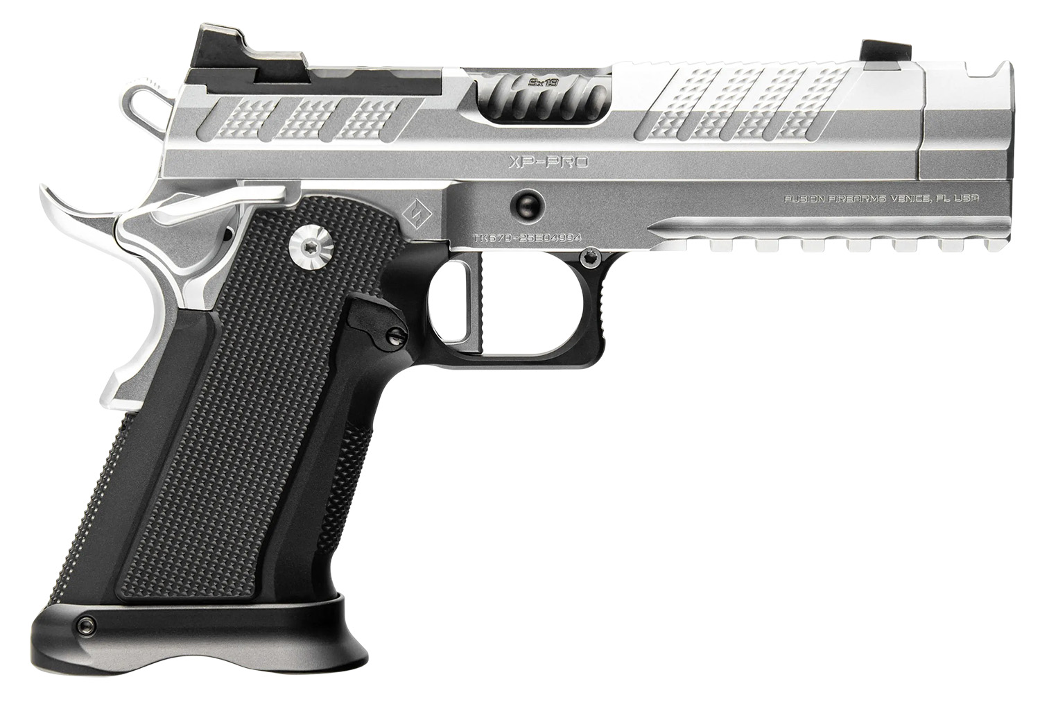 Fusion Firearms XP Comp 9mm 4.6 in Barrel Chrome/Black Semi-Auto 17+1