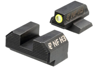 Night Fision Mete MC9 Stealth Gun Sights, Yellow/Black Frame