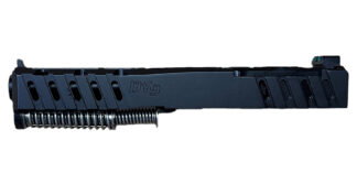 Derya Island Complete Upper 9mm, 3.86 in Ported Barrel, Fixed Fiber Optic Sights, Black Melonite