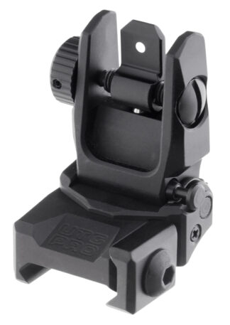 Leapers UTG PRO TLURS55 Flip-Up Rear Sight for Picatinny/Weaver Rails, Black Anodized