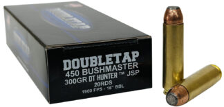 Double Tap Ammunition .450 Bushmaster 300 Gr Jacketed Soft Point 20 Rounds
