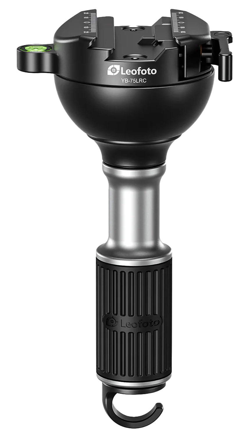 LEOFOTO YB-75LRC Leveling Head with Large Handle, Hybrid Arca + Picatinny Clamp, Aluminum (Black)