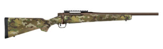 Mossberg Patriot .450 Bushmaster Bolt Action 18 in Threaded Bull Barrel, 4+1, Patriot Brown/Cerakote, Multicam