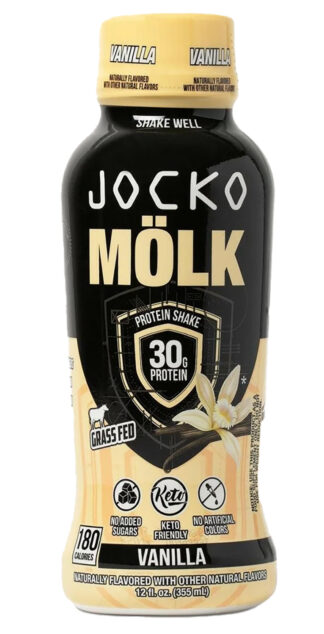 JOCKO FUEL Molk Vanilla Protein Shake 12oz 12-Pack