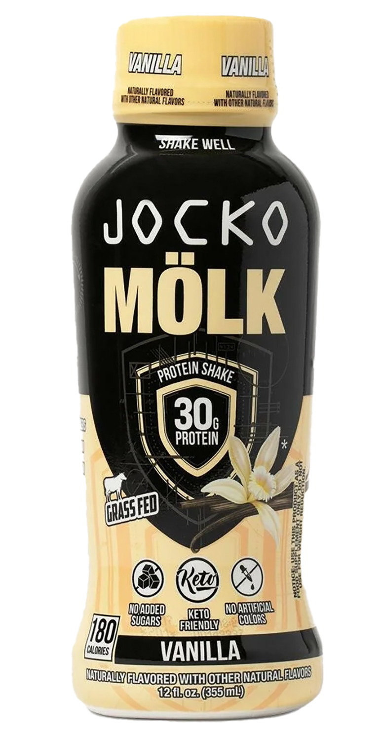 JOCKO FUEL Molk Vanilla Protein Shake 12oz 12-Pack
