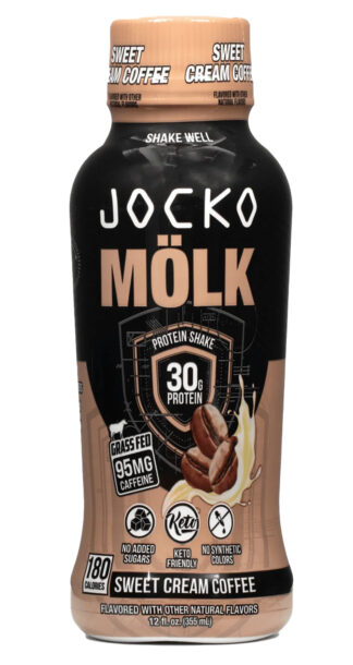 JOCKO FUEL Molk Sweet Cream Coffee Protein Shake 12 oz 12-Pack