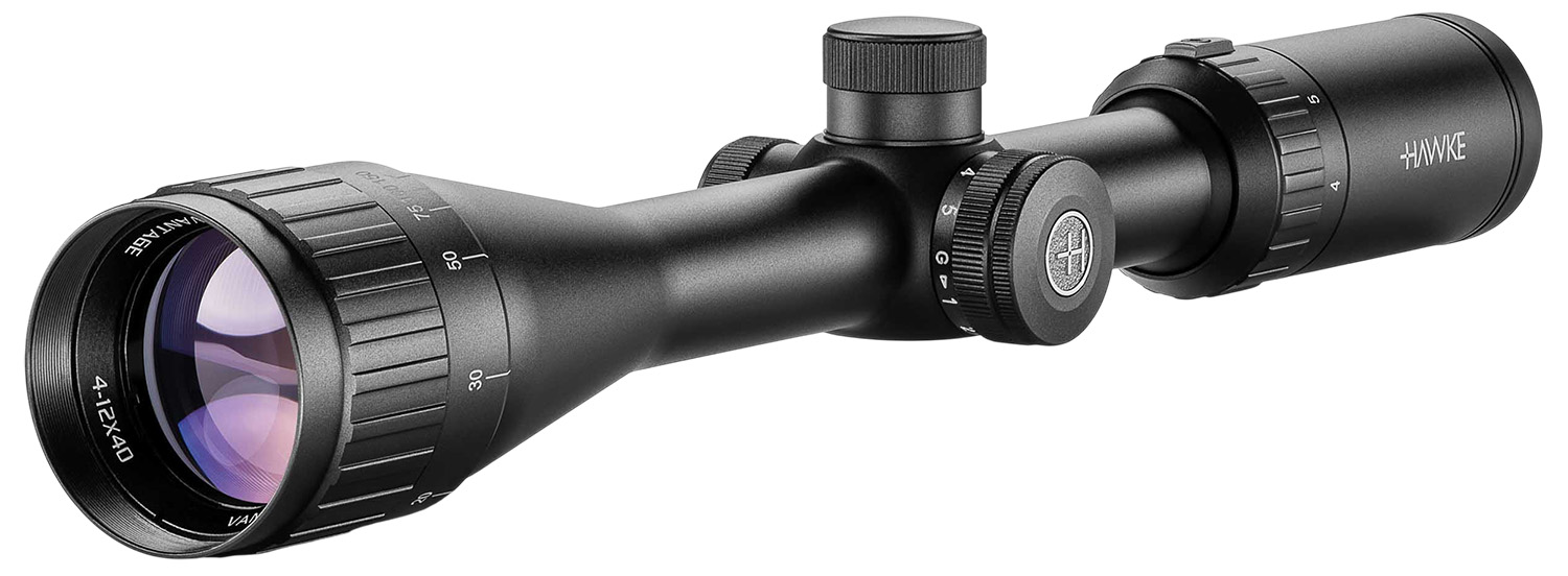 HAWKE 14242 Vantage IR 4-12x40mm Illuminated Red/Green Rimfire 22 WMR Scope, 1" Tube