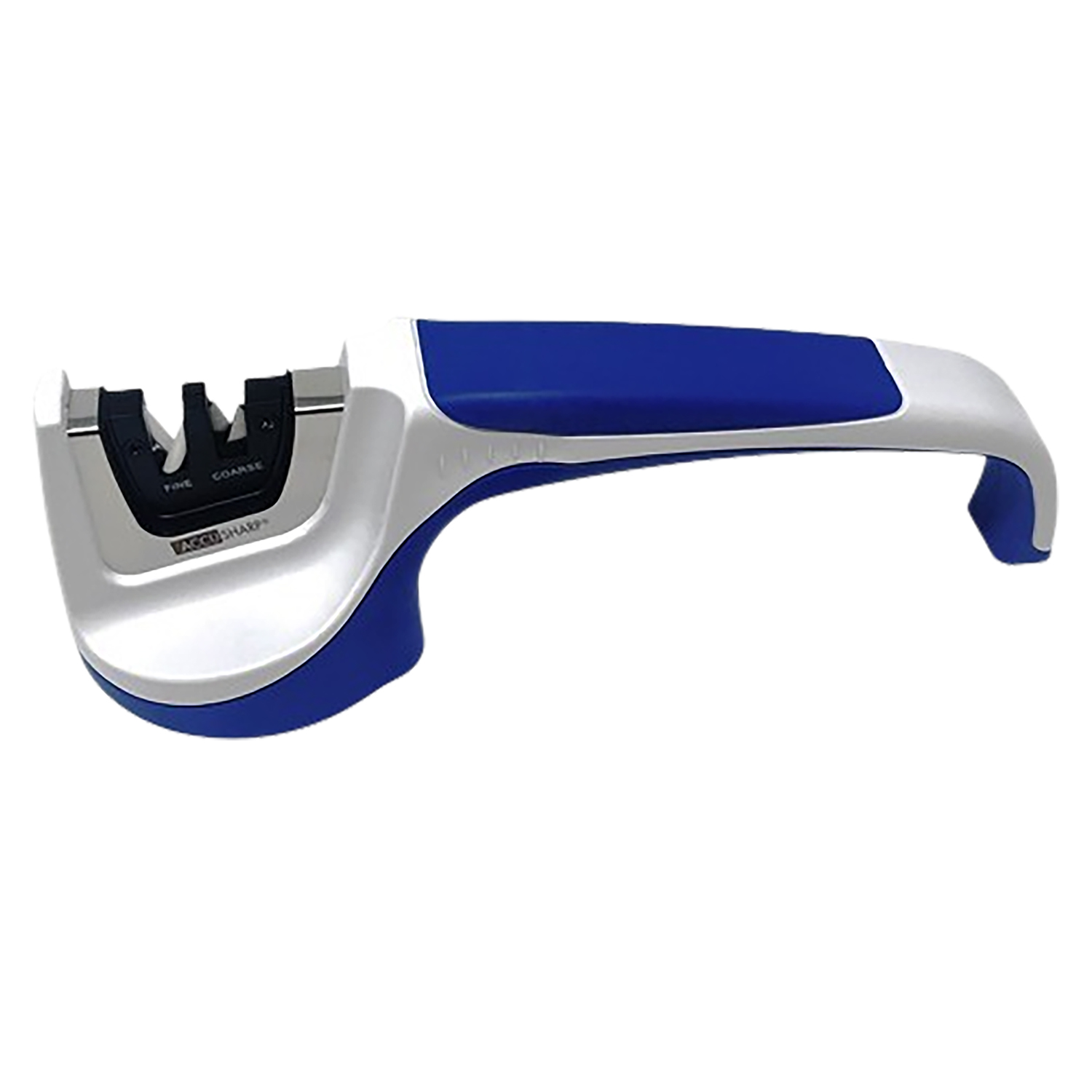 AccuSharp 036C Pull-Through Knife Sharpener, Diamond-Honed Tungsten Carbide Blades, Blue/White