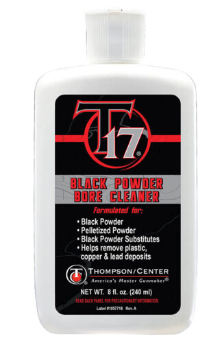 Thompson Center 9027R T17 Black Powder Bore Solvent, 8 oz Squeeze Bottle