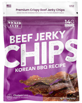 Wicked Cutz Korean BBQ Beef Jerky Chips 8 Pack