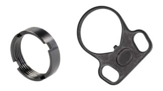 White Label Armory AR-15 Ambidextrous End Plate Kit, Black Aluminum/Steel