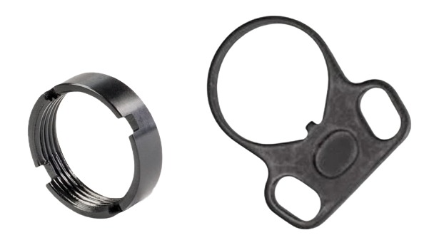White Label Armory AR-15 Ambidextrous End Plate Kit, Black Aluminum/Steel