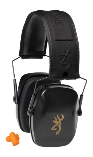 Browning Buckmark III Ear Muffs, Black/Gold (12679)