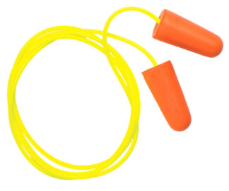 Pyramex DP1001 Corded Foam Earplugs, NRR 32 dB, Yellow/Orange, 100 Pairs