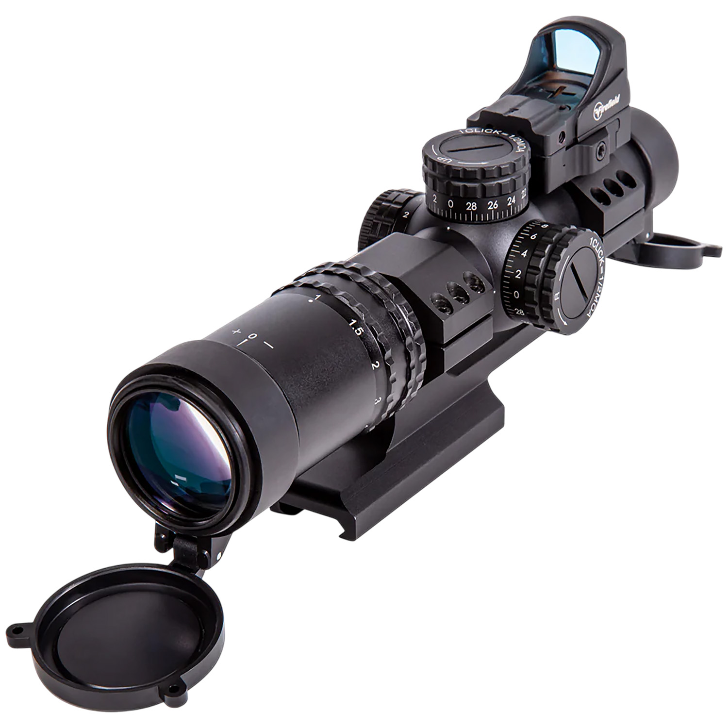 Firefield RapidStrike Kit 1-4x24mm 30mm Tube Matte Black, 5 MOA Illuminated Circle Dot Reticle