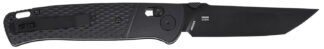 CRKT K431KKP Counterpart EDC 3.31" Folding Tanto Plain Black Oxide D2 Steel Blade, Black Textured GRN Handle