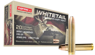 Norma Whitetail .350 Legend 155 Gr Soft Point Ammunition, 20 Rounds