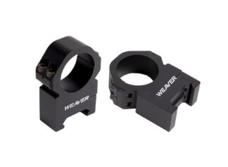 Weaver Precision 48381 1 in Medium Matte Black Aluminum Scope Mounts