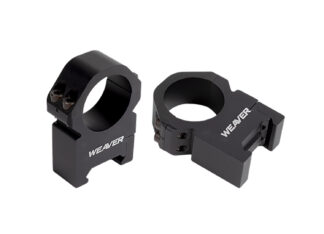 Weaver 48382 Precision 1in Tube Scope Mounts, High, Matte Black Aluminum