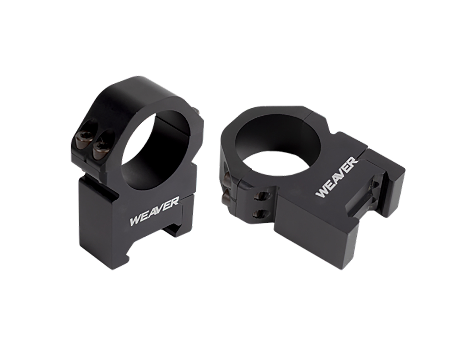 Weaver Precision 30mm Low Matte Black Aluminum Scope Mounts