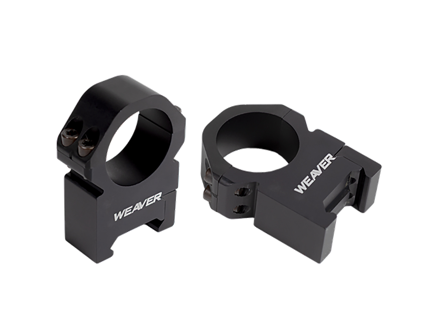 Weaver Precision 30mm Medium Matte Black Aluminum Scope Mounts