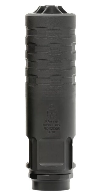 JK Armament PRO-KOR 556K 5.56mm Suppressor HUB 1.375 24, 1/2x28 Black Stainless Steel