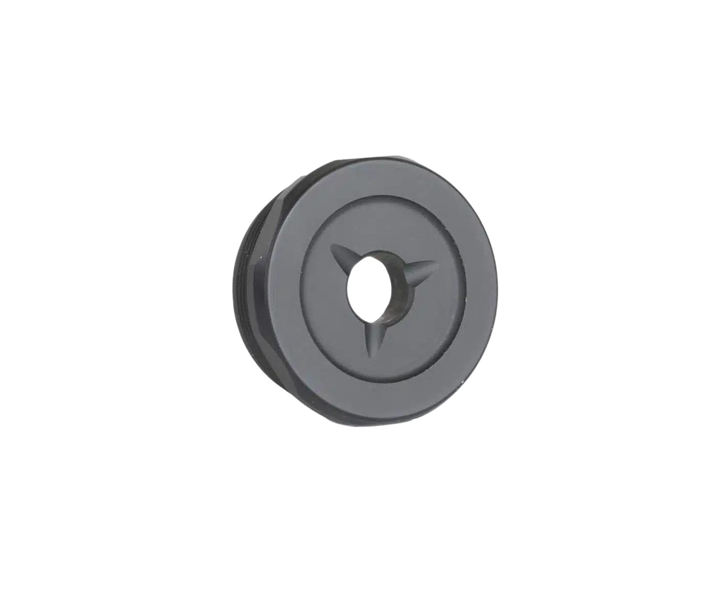 JK Armament Pro Flash Reducer End Cap 22Cal, Titanium Hard Anodized Black