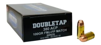 Double Tap Ammunition .380 ACP 100 Grain FMJ 50 Rounds