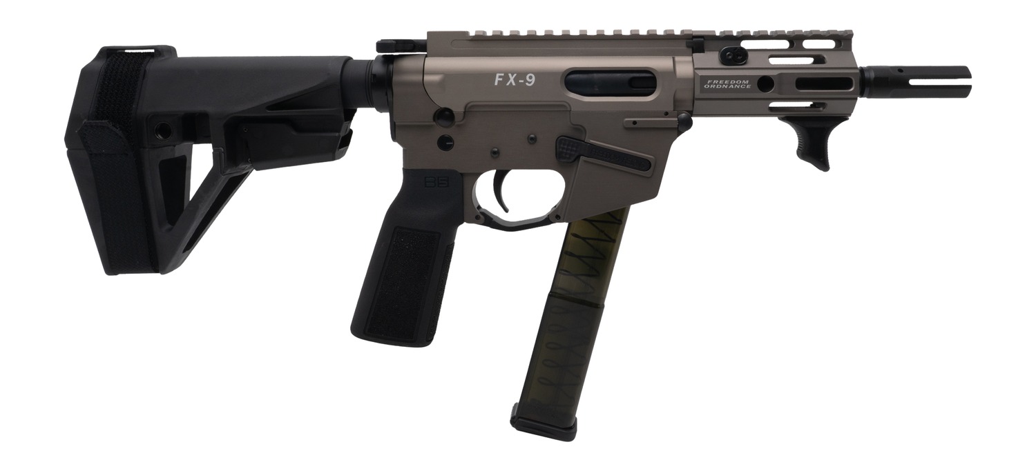 Freedom Ordnance FX9P4E-FDE 9mm Semi-Auto Pistol, 4 in Barrel, 32 Rounds, Flat Dark Earth
