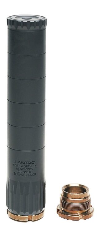 Lantac USA M-SPEC556S .223/5.56 Suppressor 1/2"x28 Direct Thread Matte Black