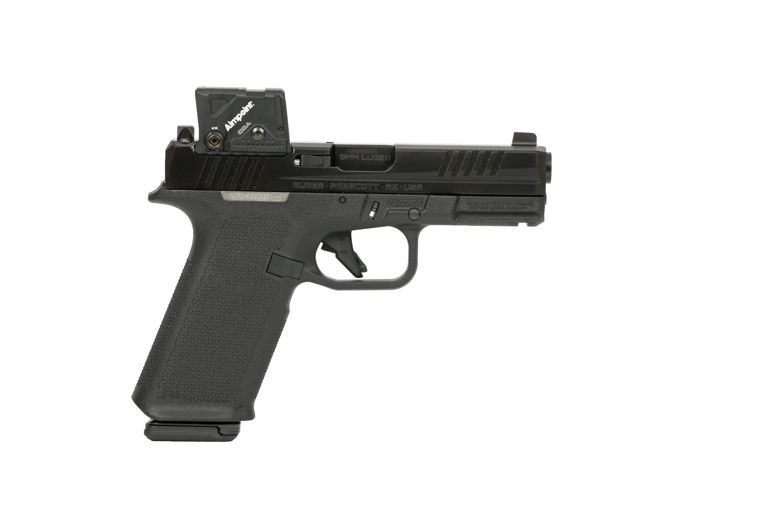 Ruger RXM Semi-Auto Pistol 9mm, 4 in Barrel, 17+1 Rounds, Black/Black